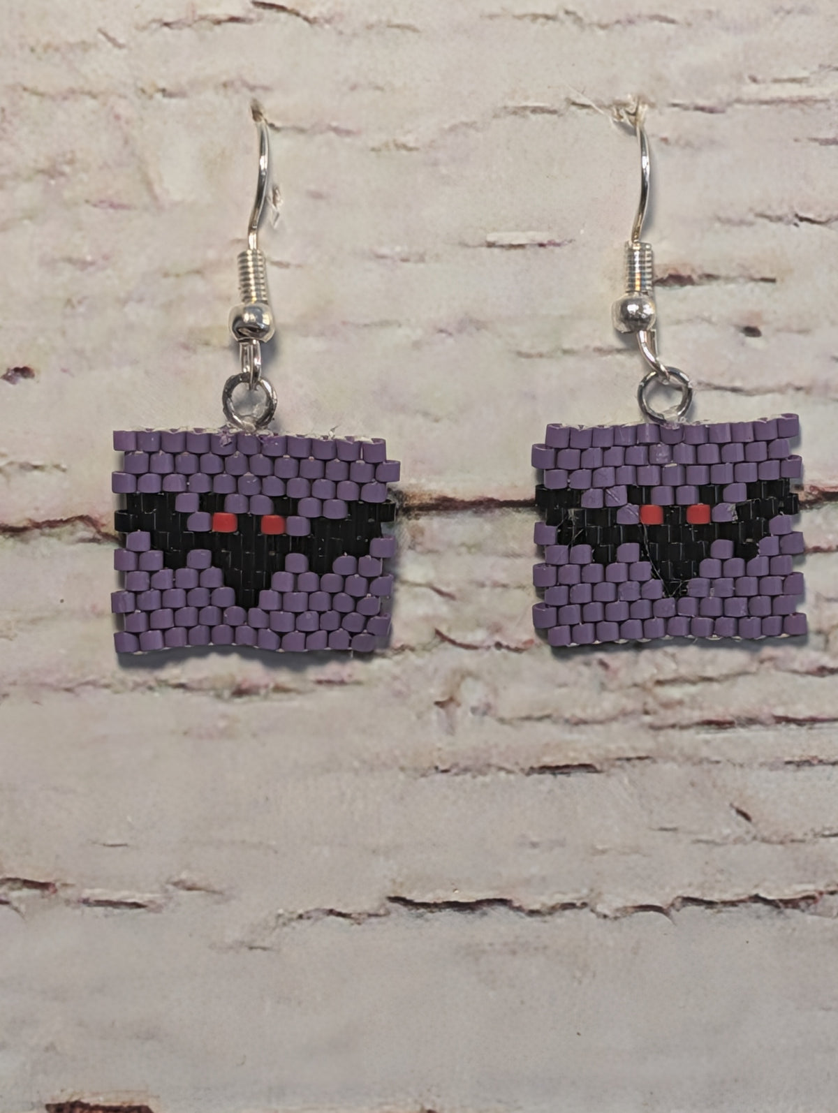 Boucles d'oreilles Chauve-Souris Violette