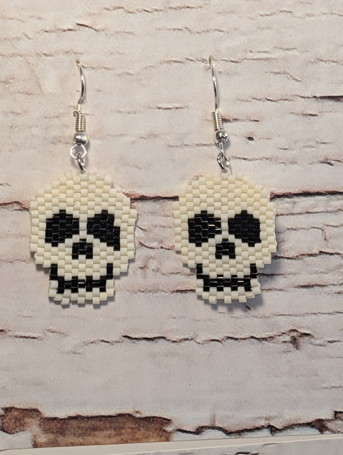 Boucles d'oreilles Pendantes — Crâne d'Ivoire