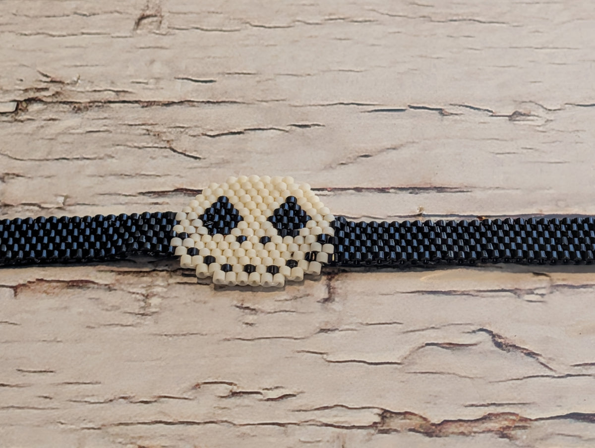 Parure de bijoux Jack Skellington – Boucles d'oreilles & Bracelet tissés à la main
