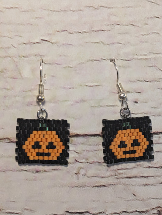 Boucles d'Oreilles Citrouille