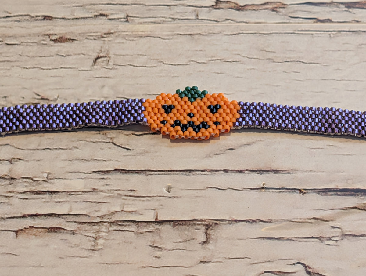 Bracelet Tissé Citrouille