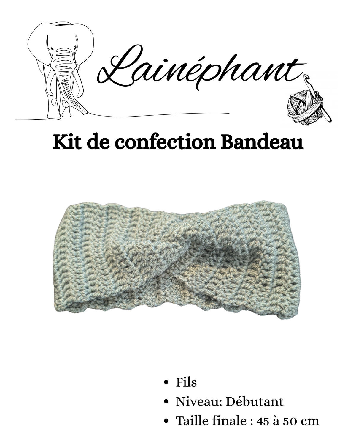 Kit de Confection Crochet – Le Bandeau Douceur & Style