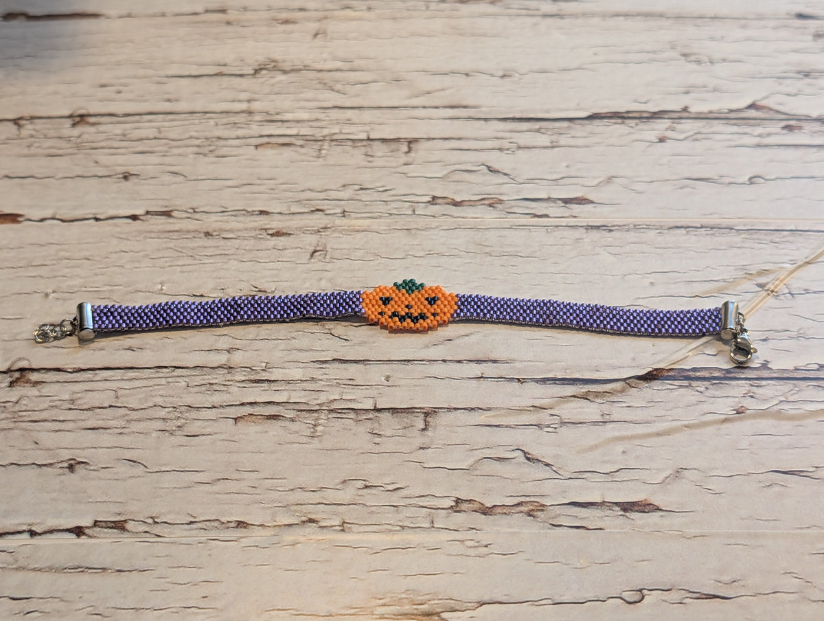 Bracelet Tissé Citrouille